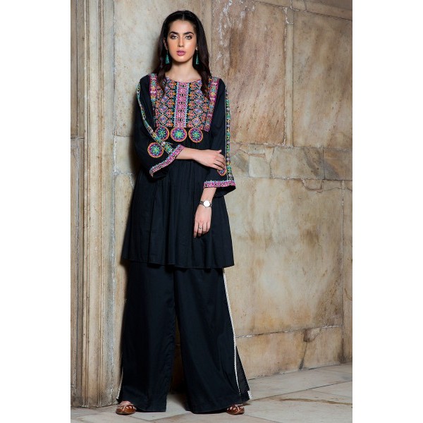 Whole Sale -Embroidered Black Suit