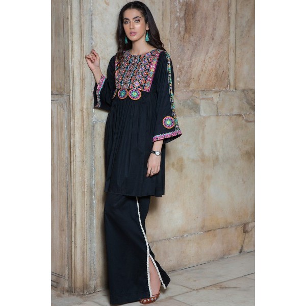 Whole Sale -Embroidered Black Suit